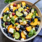Blueberry Peach Feta Salad