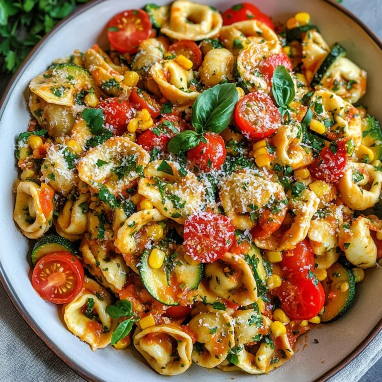 Cheese Tortellini with Summer Veggies