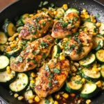 Garlic Butter Chicken with Zucchini and Corn - One-Pan, 30-Minute Meal
