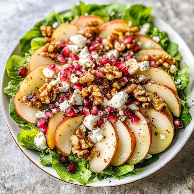Pear Salad with Creamy Pomegranate Dressing