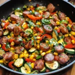 Sausage and Veggies Skillet - 30 Minute, One-Pan Meal