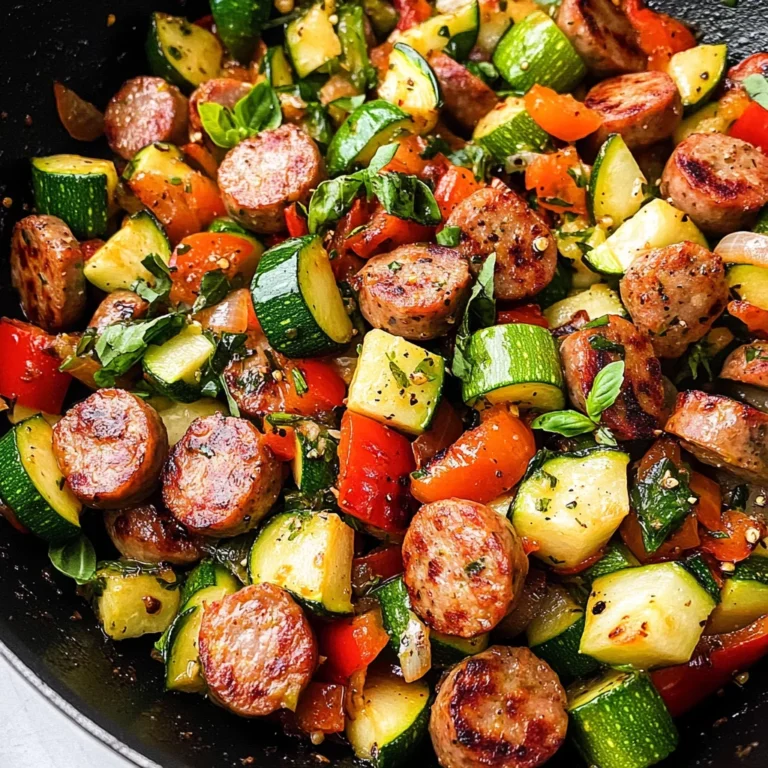 Skillet Sausage and Zucchini