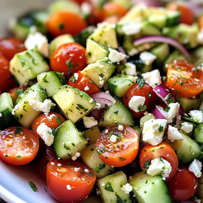 Tomato, Cucumber, Avocado Salad