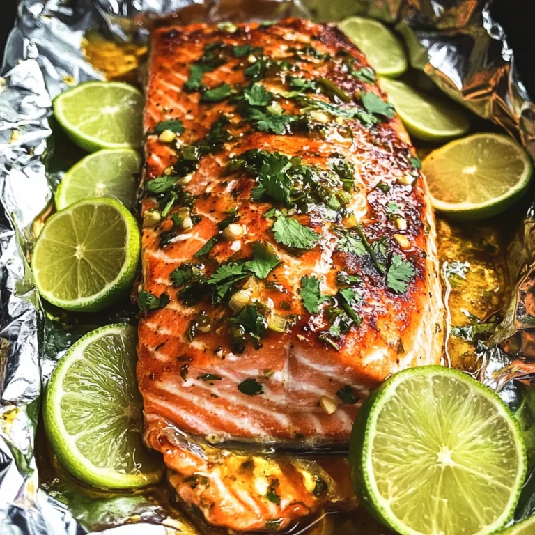 Baked Honey Cilantro Lime Salmon in Foil