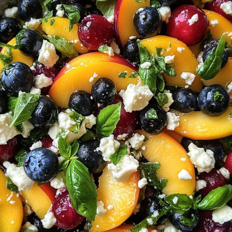 Blueberry Peach Feta Salad