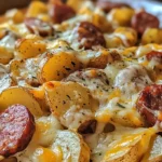 Cheesy Ranch Potatoes and Smoked Sausage
