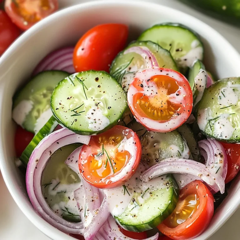 Creamy Cucumber Tomato Salad