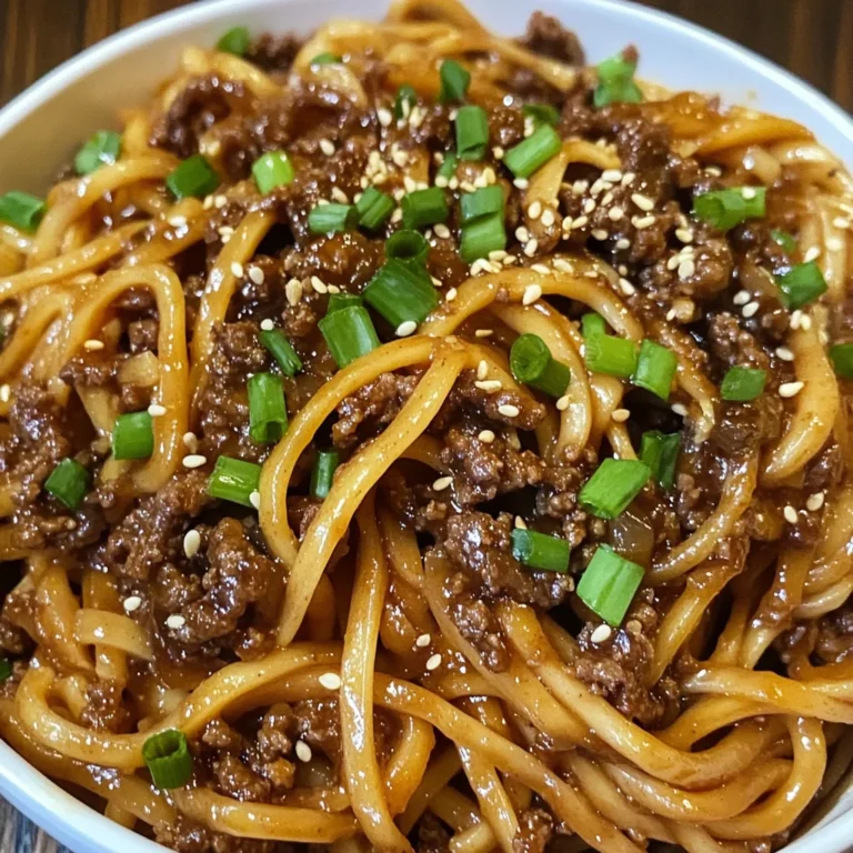 Easy Mongolian Ground Beef Noodles