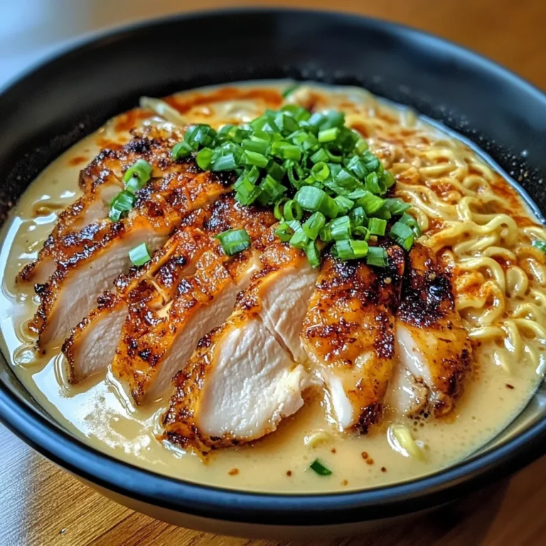 Fiery Chicken Ramen with Creamy Garlic Sauce