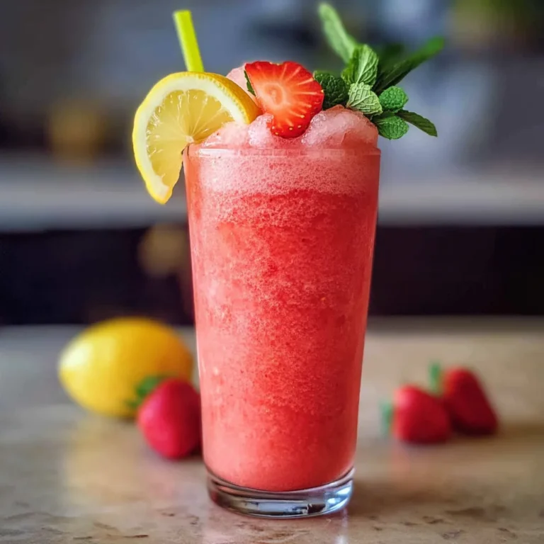 Frozen strawberry lemonade