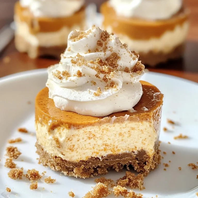 No Bake Pumpkin Mini Cheesecakes