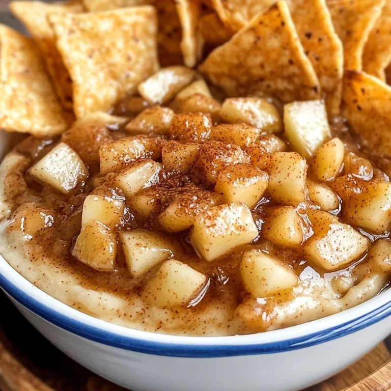 Apple Pie Dip with Cinnamon Sugar Tortilla Chips