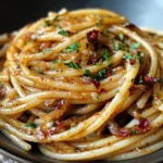 Caramelized Onion Pasta with Chilli Oil