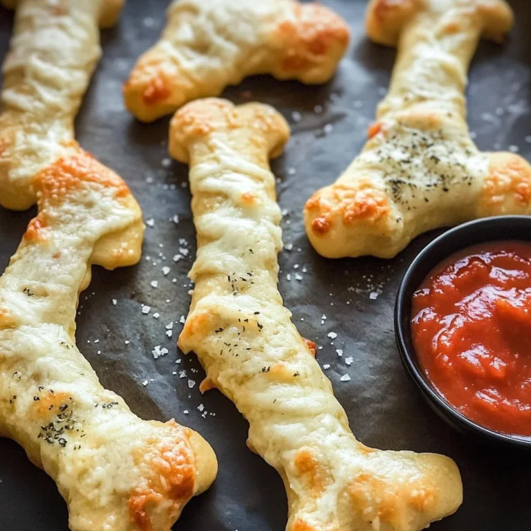 Cheesy Halloween Breadstick Bones