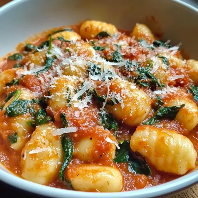 Creamy Tomato Spinach Gnocchi
