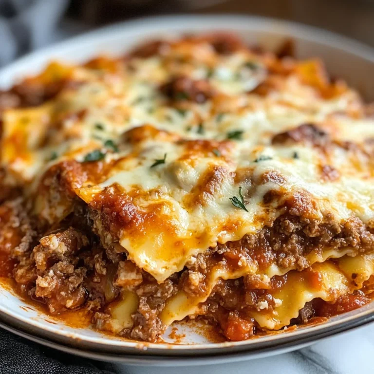 Decadent Beef and Cheese Ravioli Casserole