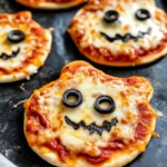 Easy Mini Halloween Pizzas