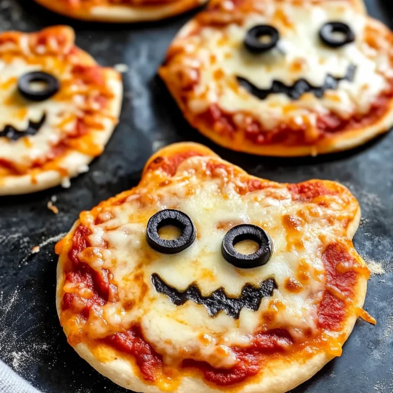 Easy Mini Halloween Pizzas