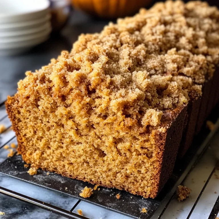 Easy Pumpkin Bread with Crumb Topping