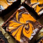 Halloween Cream Cheese Swirl Brownies