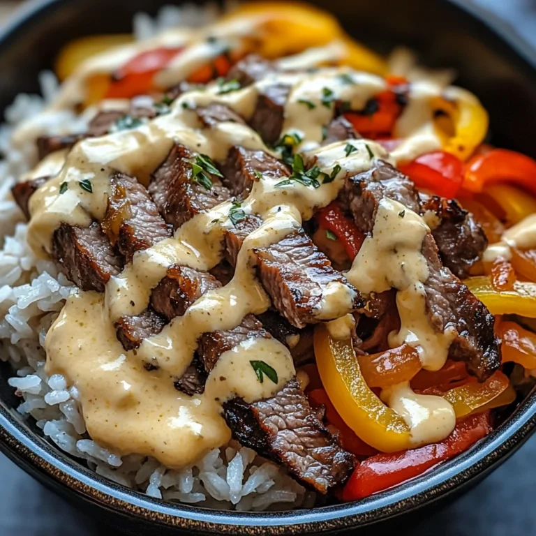 High Protein Philly Cheesesteak Rice Bowls