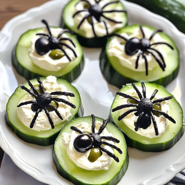 Keto Spider Cucumber Appetizer Bites