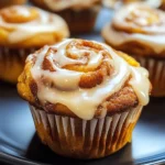 Pumpkin Cinnamon Roll Muffins