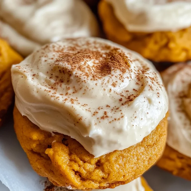Pumpkin Cookies with Cream Cheese Frosting