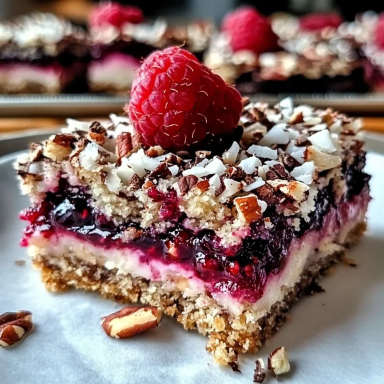 Raspberry Coconut Magic Bars