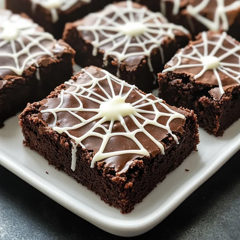 Spider Web Brownies