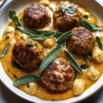 Turkey Meatballs in Pumpkin Sage Sauce