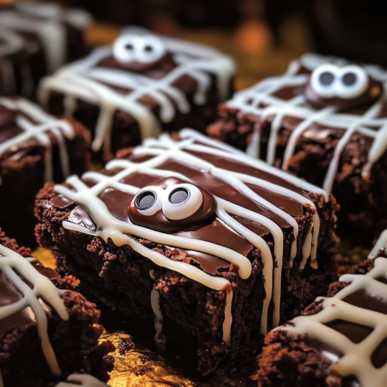 spooky mummy brownies